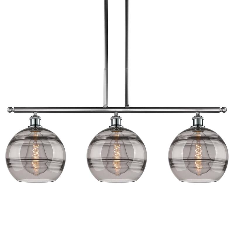 Innovations Lighting 516-3I-13-37 Rochester Pendant Rochester 3 Light - Brushed Satin Nickel / Light Smoke