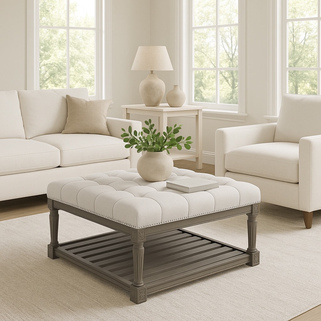Maven Lane Mesa Square Upholstered Coffee Table