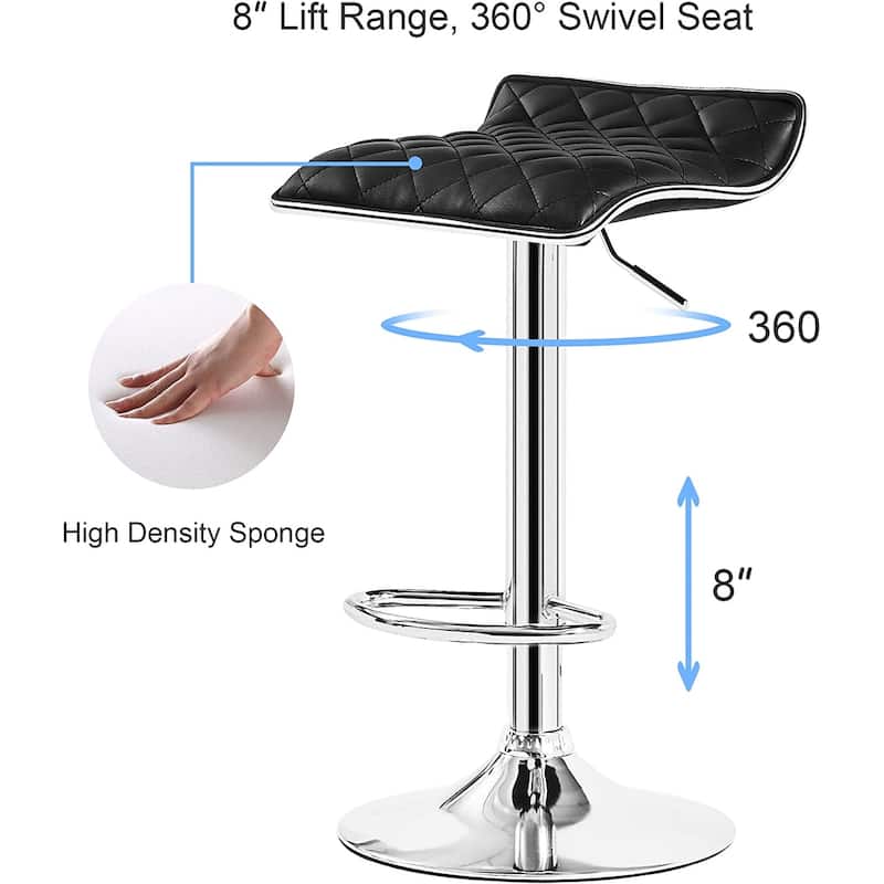 Javlergo 3-Piece Console Table and Stool Set, 39.4" Sofa Table with USB Charging Station and 2 Adjustable Swivel Chairs