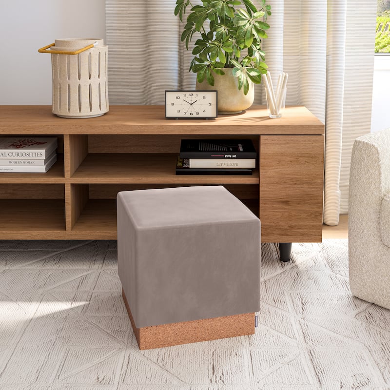 Seville Classics The Vineyard Collection Cork Storage Cube - Taupe