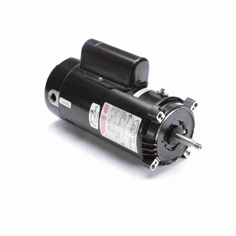 0.5 HP Two Speed C Face Shaft Pool Pump Motor, 1.30 SF