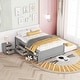 preview thumbnail 2 of 10, Full Size Platform Bed Frame & Twin Trundle, Multi-Functional Kids Bed
