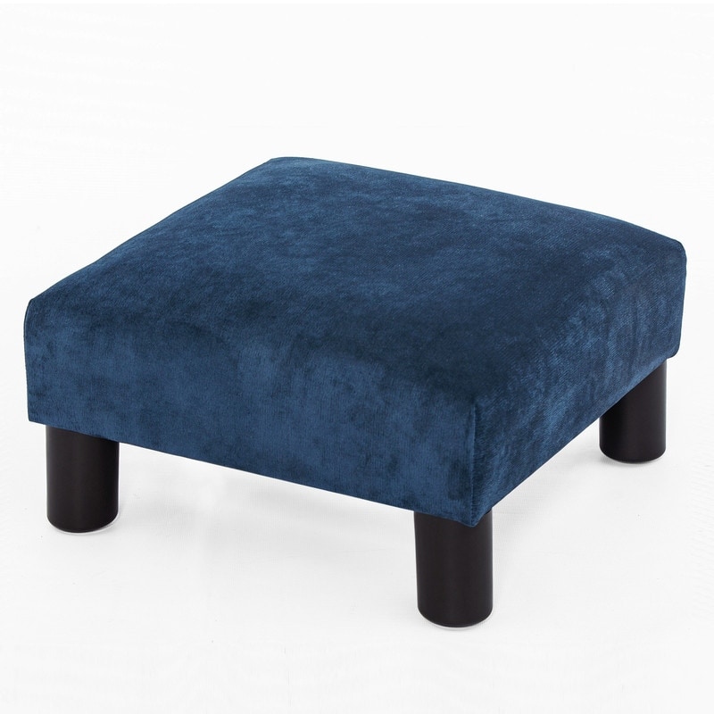 Adeco Ottoman Upholstered Fabric Footrest Pet Steps Dog Stair Stool