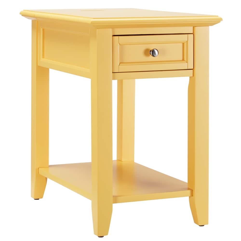 Zayden 1-drawer Side Table with Charging Station by iNSPIRE Q Bold