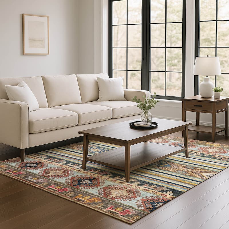 Premium Washable Super Soft Boho Global Mayfield Rug - Paprika - 10' x 14'