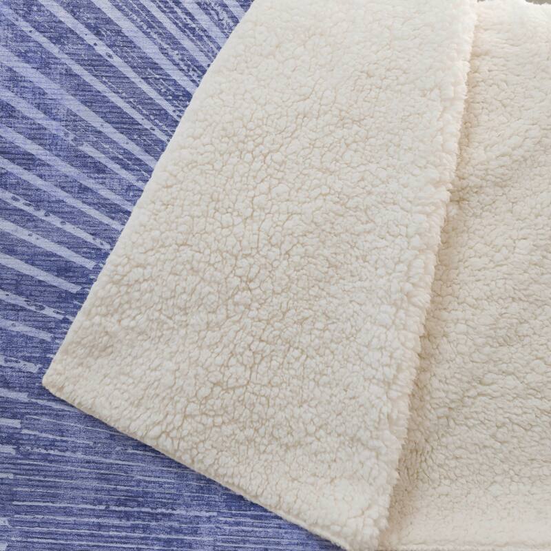 Premium Machine Washable Modern Sun Sherpa Throw Blanket