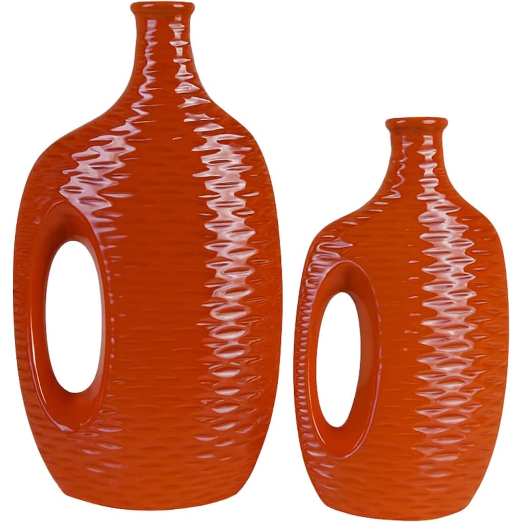 Aria Home Set of 2 Vintage Style Ceramic Vases Decorative Décor