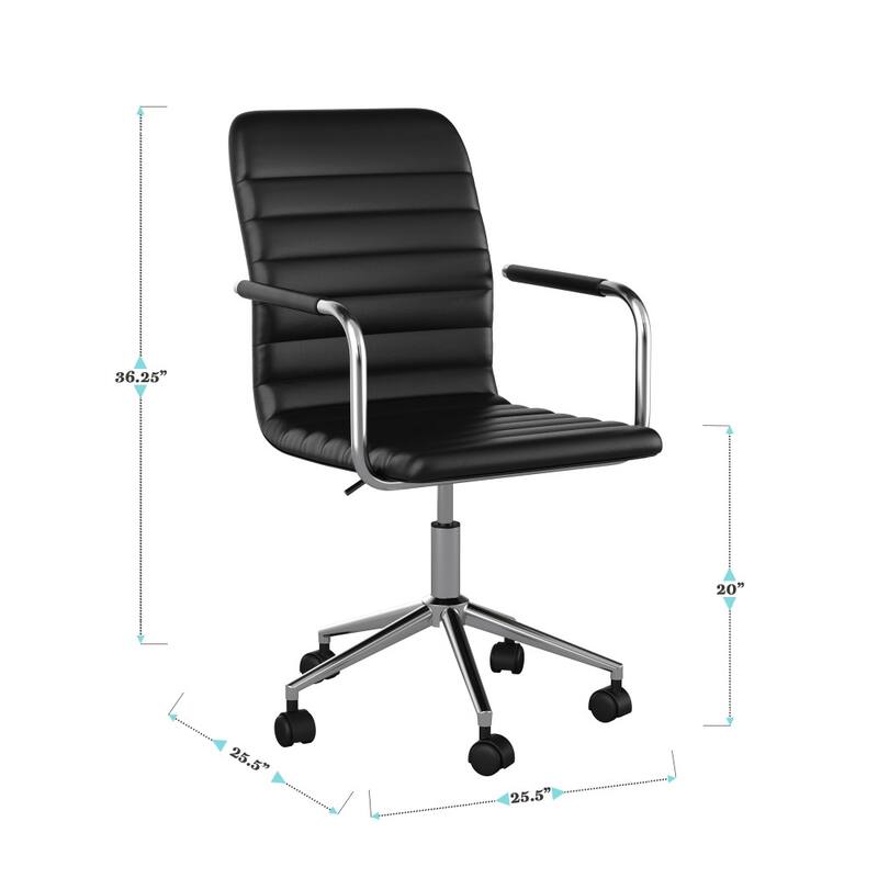 Martha Stewart Upholstered Swivel Office Chair