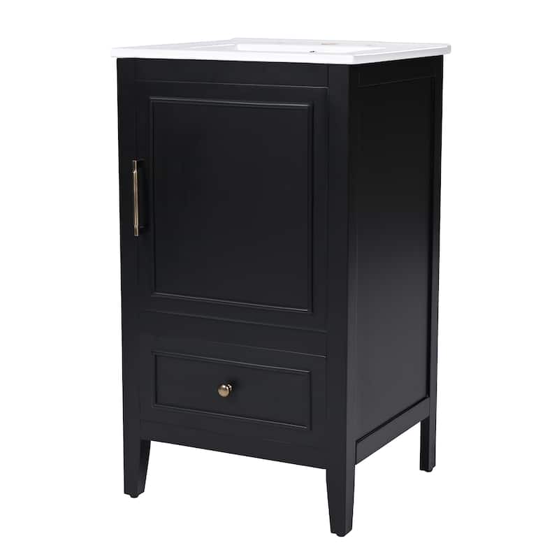 Christopher Knight Home Lysera 20" Bathroom Vanity with Ceramic Sink - 20.00" Lx 18.5" W x 34" H
