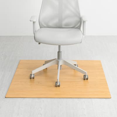 Eco Bamboo Standard Rectangular Natural Chair Mat (42 x 48)