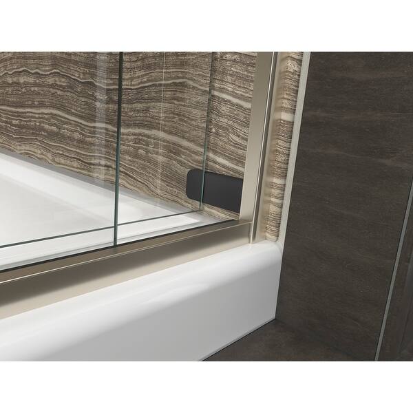 Shop Kohler K 706004 L Levity 62 High X 59 5 8 Wide Frameless Sliding Overstock 16905607 Anodized Brushed Bronze