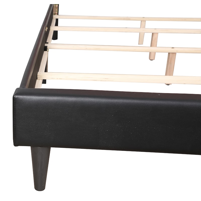 Carson Carrington Valsnas Adjustable Tufted Faux Leather Panel Bed