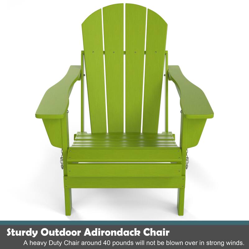 Poly Outdoor Adirondack Chair - Foldable All Weather