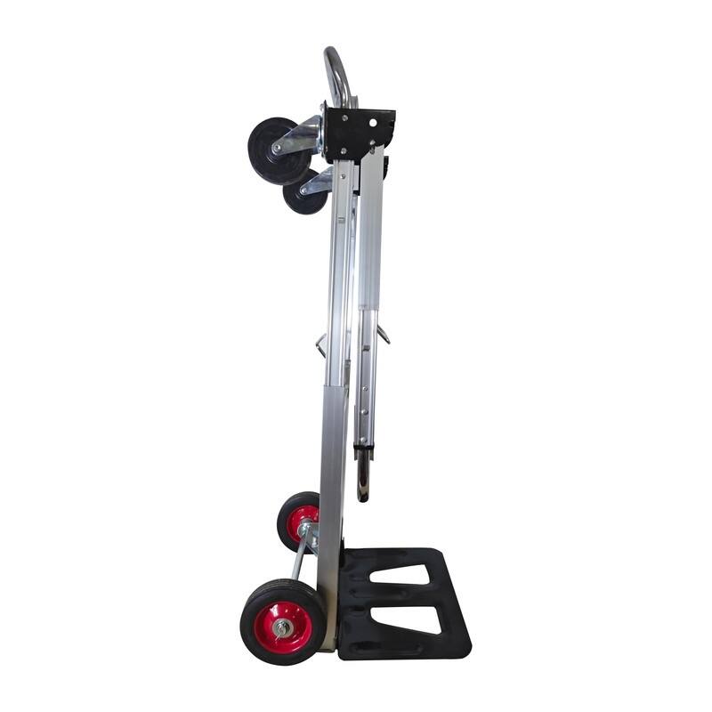 3 in 1 Convertible Hand Truck and Dolly with 5.9in Flat Free Rubber Wheels