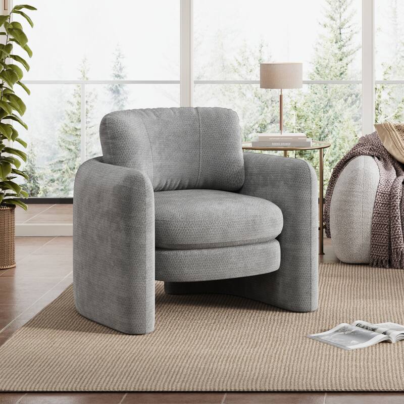 Accent Chairs, Living Room Chairs Upholstered Barrel Armchair for Living Room