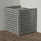 preview thumbnail 25 of 36, 3-Panel Outdoor Air Conditioner Fence Screen, Outside Wood Privacy Fence, 32" W x 38" H