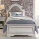 preview thumbnail 9 of 22, Magnolia Manor Antique White Upholstered Bed