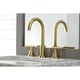 preview thumbnail 9 of 23, Manhattan 8 in. Widespread Bathroom Faucet Brushed Brass