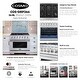 preview thumbnail 3 of 9, Cosmo Commercial-Style 36 In. 4.5 Cu. Ft. Gas Range with 6 Italian Burners and Heavy Duty Cast Iron Grates In Stainless Steel