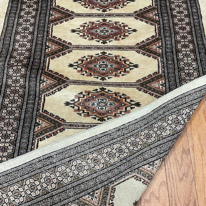 HERAT ORIENTAL Handmade One-of-a-Kind Bokhara Wool Runner - 2'8 x 13'2