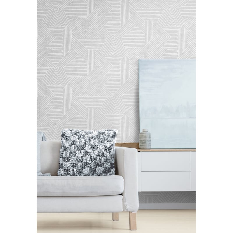 Stacy Garcia Home Etched Geometric Peel and Stick Wallpaper