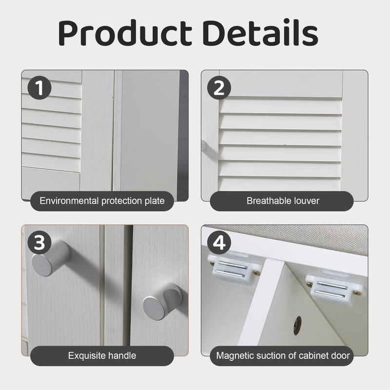 Anmytek Entryway Storage Bench with Cushion Shoe Organizer Seat for Small Spaces Modern White