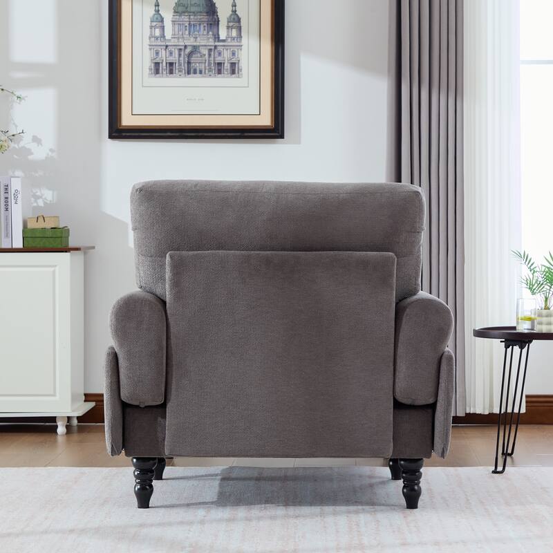 Modern Minimalist Chenille Fabric Chaise Lounge Recliner Single Sofa