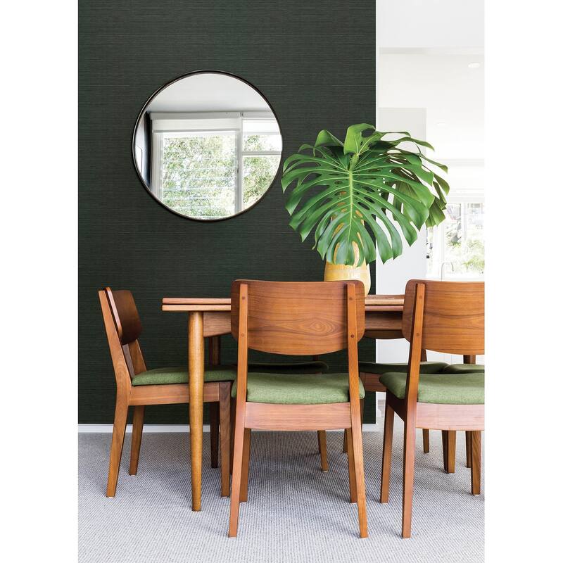 A-Street Prints Colcord Dark Green Sisal Grasscloth Wallpaper