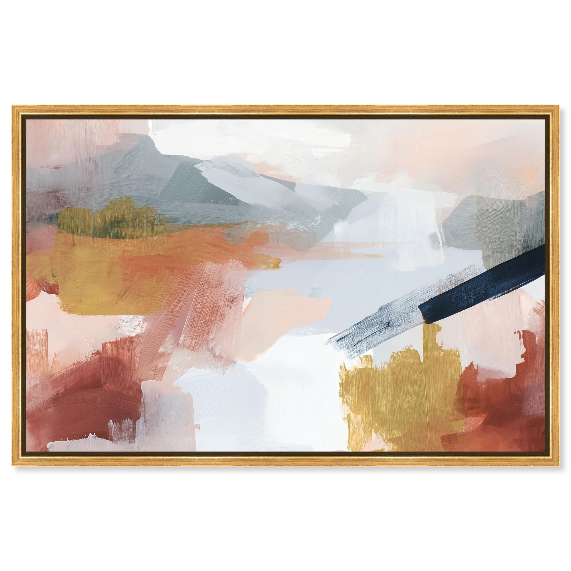 Desert Vista III Blue Abstract Decor Canvas Print by Art Remedy