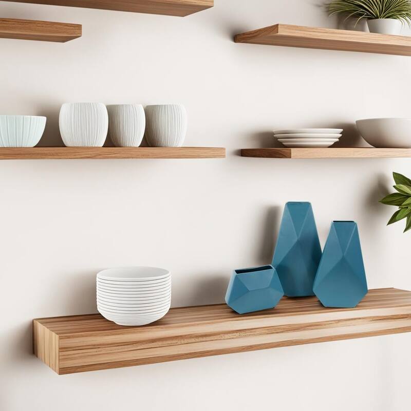 Allan Andrews Matte Teal Contemporary 3-D Geometric Vase Collection