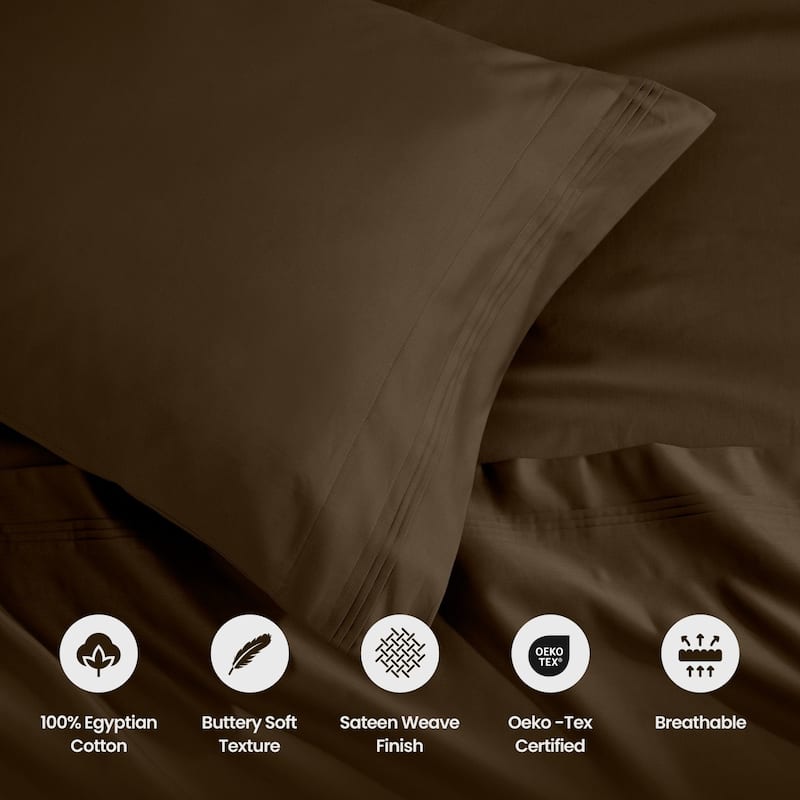 Blue Nile Mills 1500 Thread Count Egyptian Cotton Deep Pocket Solid Sheet Set