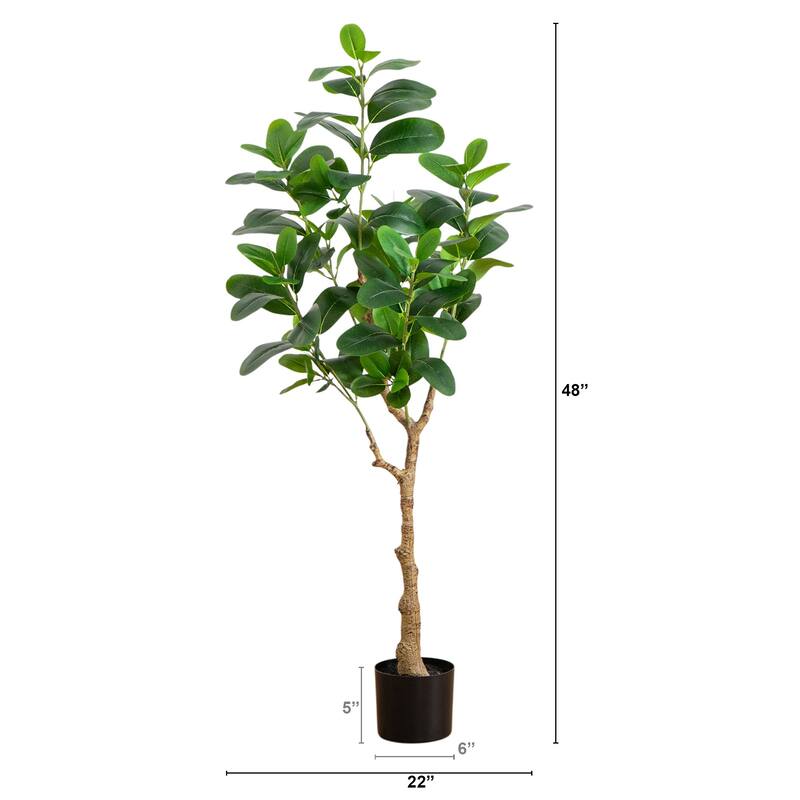 Potted Audrey Ficus Artificial Tree - 4' - Unlit