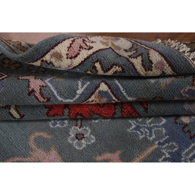 All-Over Floral Oushak Oriental Area Rug Handmade Wool Carpet - 8'10"x 11'11"