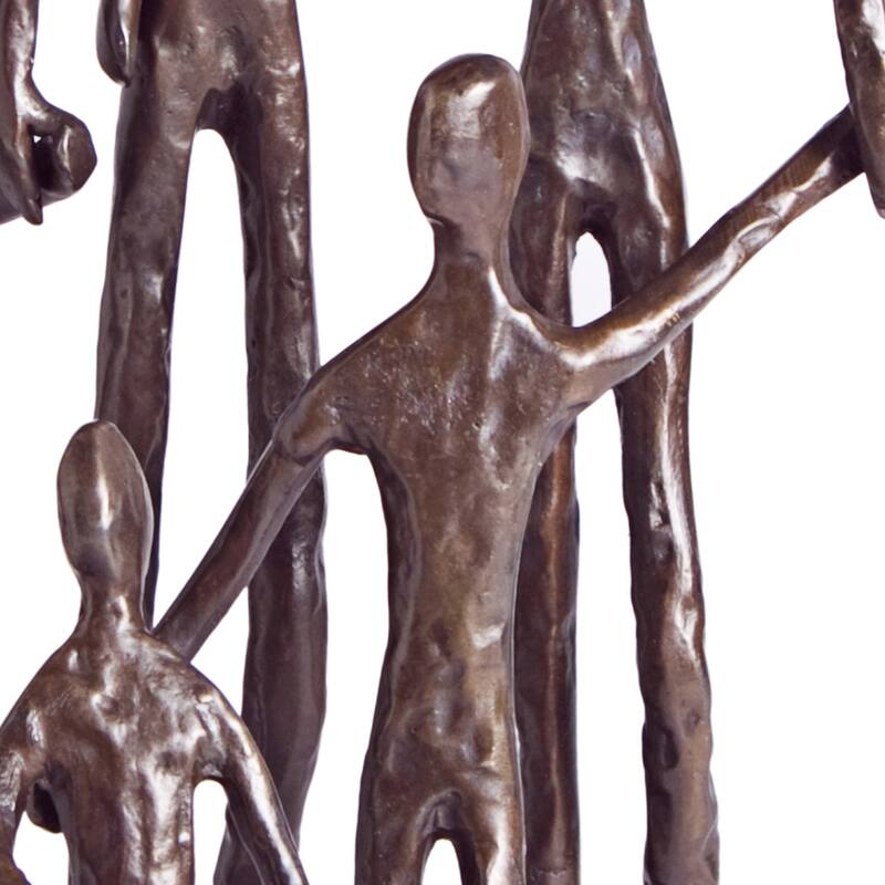 Family of 5 Standing Figurine - 10.75" - Bronze