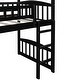 preview thumbnail 11 of 19, Twin Wood Loft Bed House Bed with Slide&Ladder&Guardrail&Roof, Large Underneath Play&Storage Area, Gray