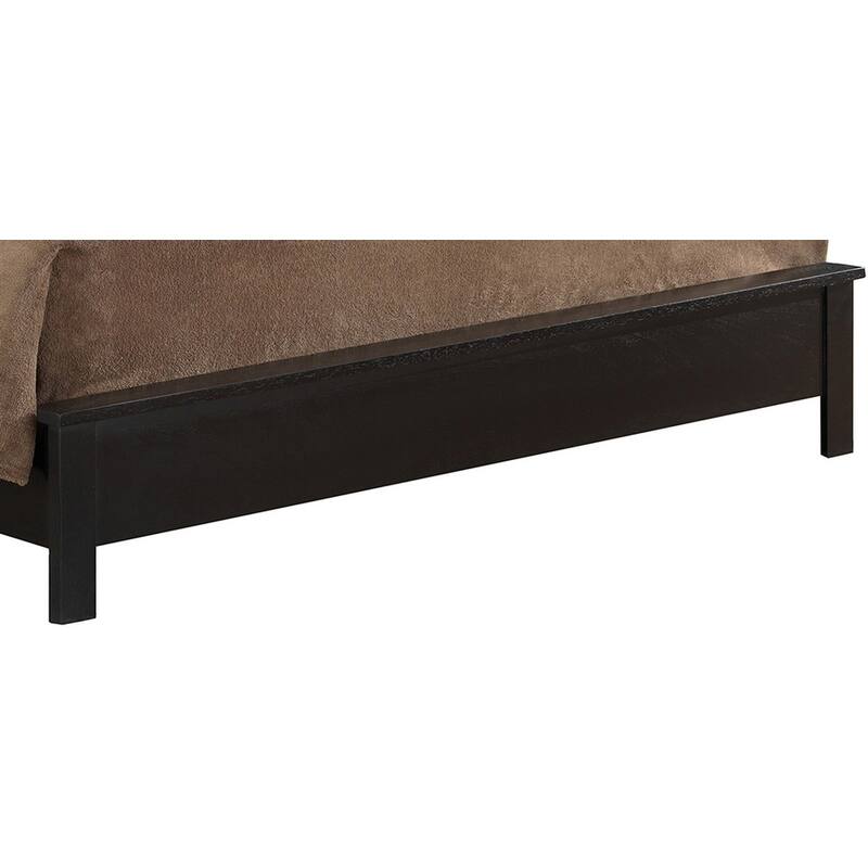 Full Platform Bed with Storage Shelves - 81" - Black