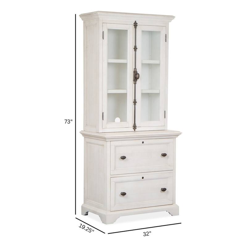 Magnussen Home Bronwyn Alabaster Lateral File With Hutch