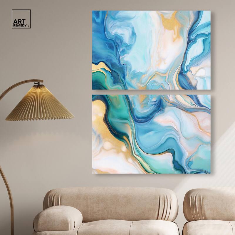 Visions Pastel II Canvas Set of 2 by Art Remedy, Gallery Wrapped