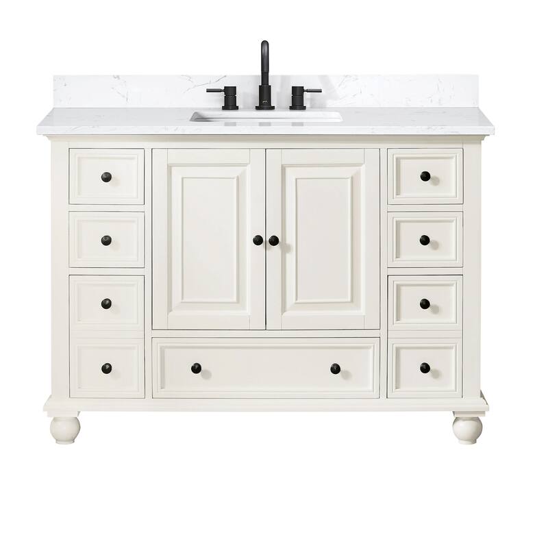Avanity THOMPSON-VS49-E Thompson 48" Free Standing Single Basin Vanity - French White
