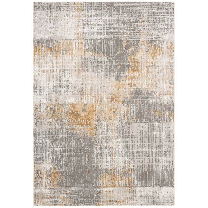 SAFAVIEH Craft Sadula Modern Abstract Rug - 4' Square - Grey/Beige