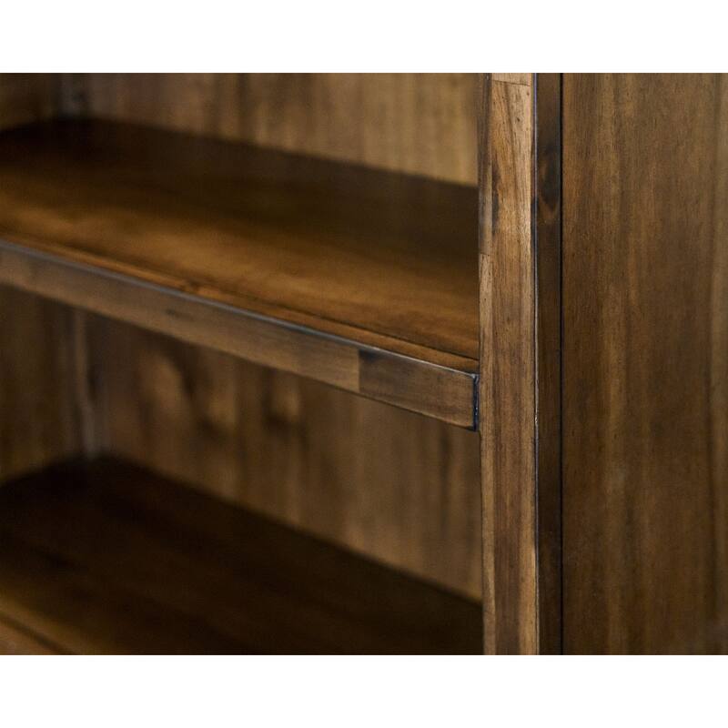 Traditional Wood Open Bookcase, Office Shelving, Storage Cabinet, Fully Assembled, Brown
