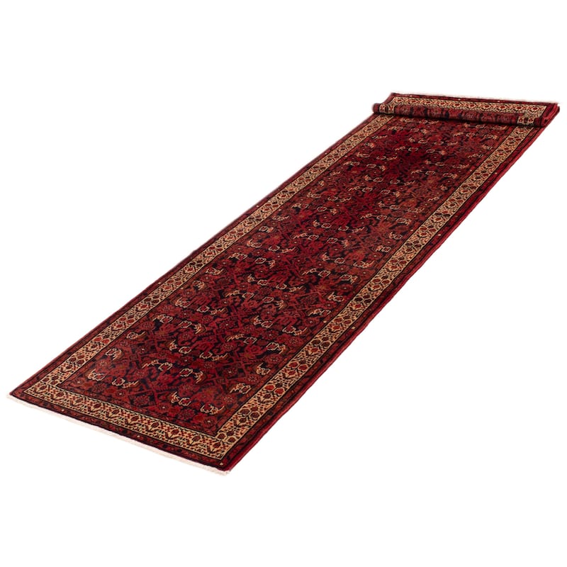 ECARPETGALLERY Hand-knotted Andelz Red Wool Rug - 3'8 x 13'4