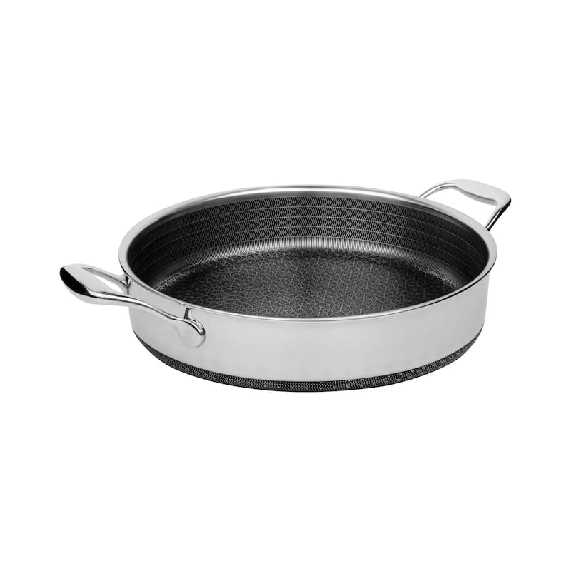 DiamondClad 5 Quart Hybrid Nonstick Stainless Steel Saute Pan with Lid