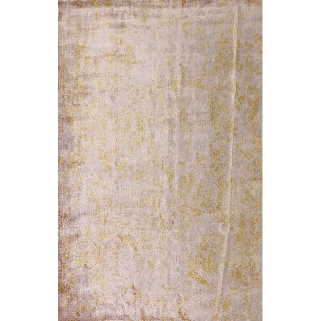 Multi-Color Abstract / Modern Area Rug Handmade Wool Carpet - 6'6"x 9'9"