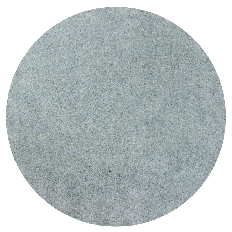 Domani Euphoria Cozy Blue Heather Rug - 8' Round - Light Blue