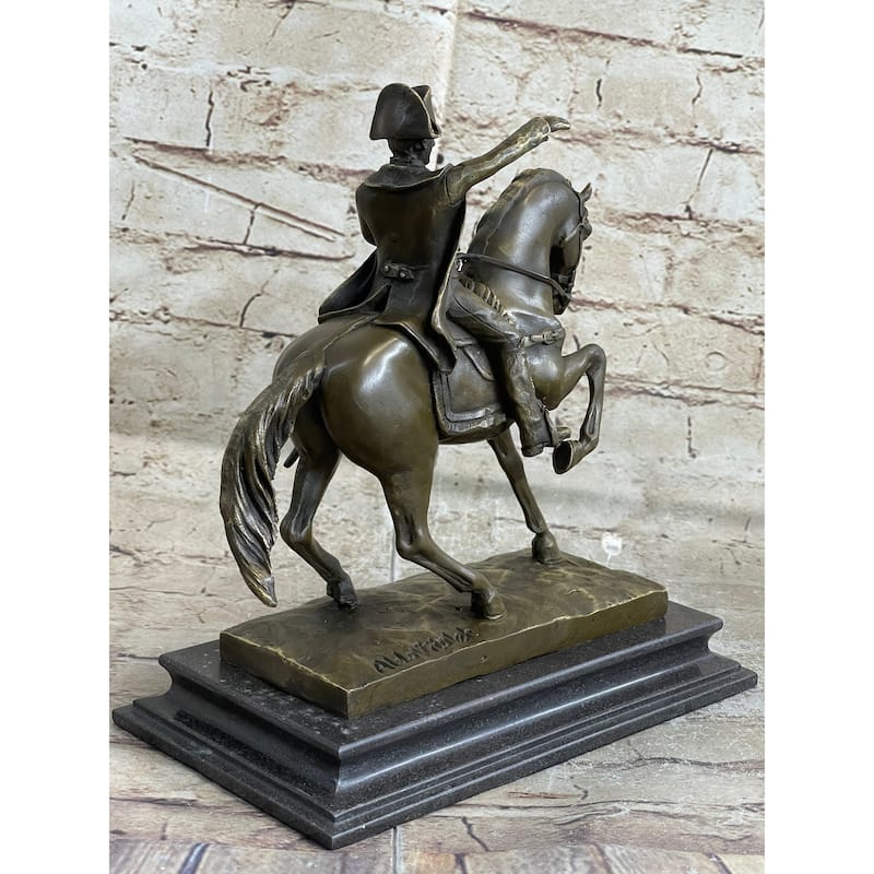 Signed Original Aldo Vitaleh Napoleon French Emperor Bronze Sculpture Figurine