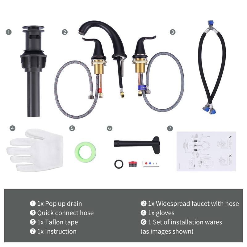 WOWOW Elegant Dual-Handle Bathroom Sink Faucet