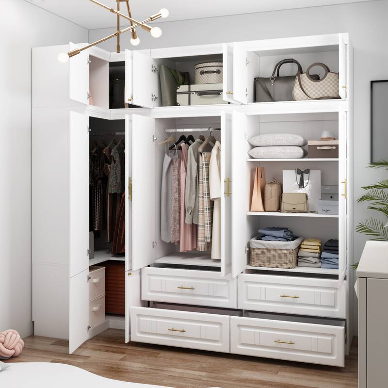 Armoires Wardrobes Hanging Drawers Home Storage Cabinet Combo Dresser