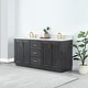 preview thumbnail 146 of 196, Altair Gazsi Bathroom Vanity with Composite Stone Countertop without Mirror 72 inch. - Brown Oak + Brushed Gold