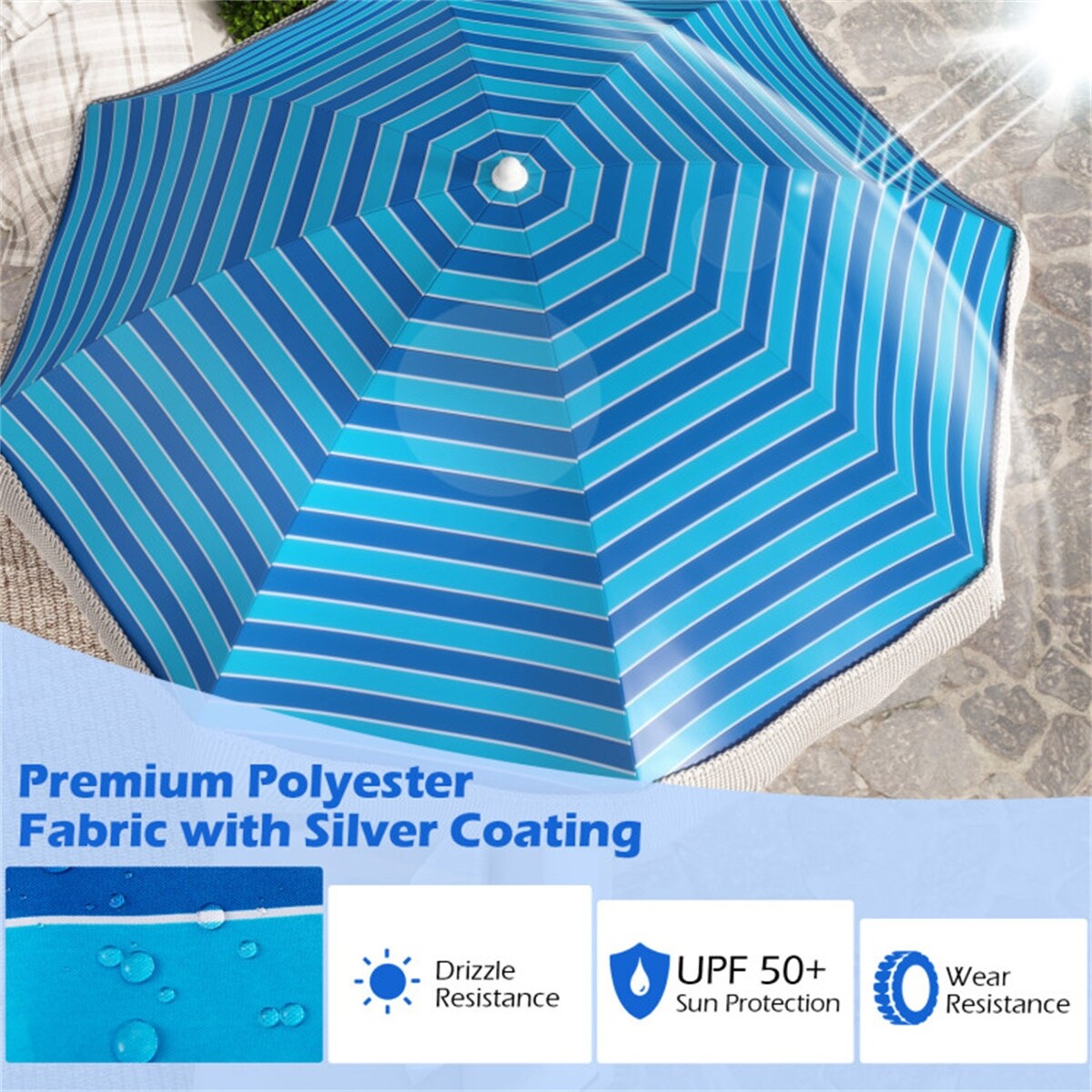 aluminum patio umbrella vintage Tempera 7ft Outdoor with Carry Bag, Beach Umbrella with Fringe Golden light filters through the hollow lattice of this Patio Bar Table while a soft jazz playlist drifts from the porch speakers Sundrella aluminum patio umbrellas -